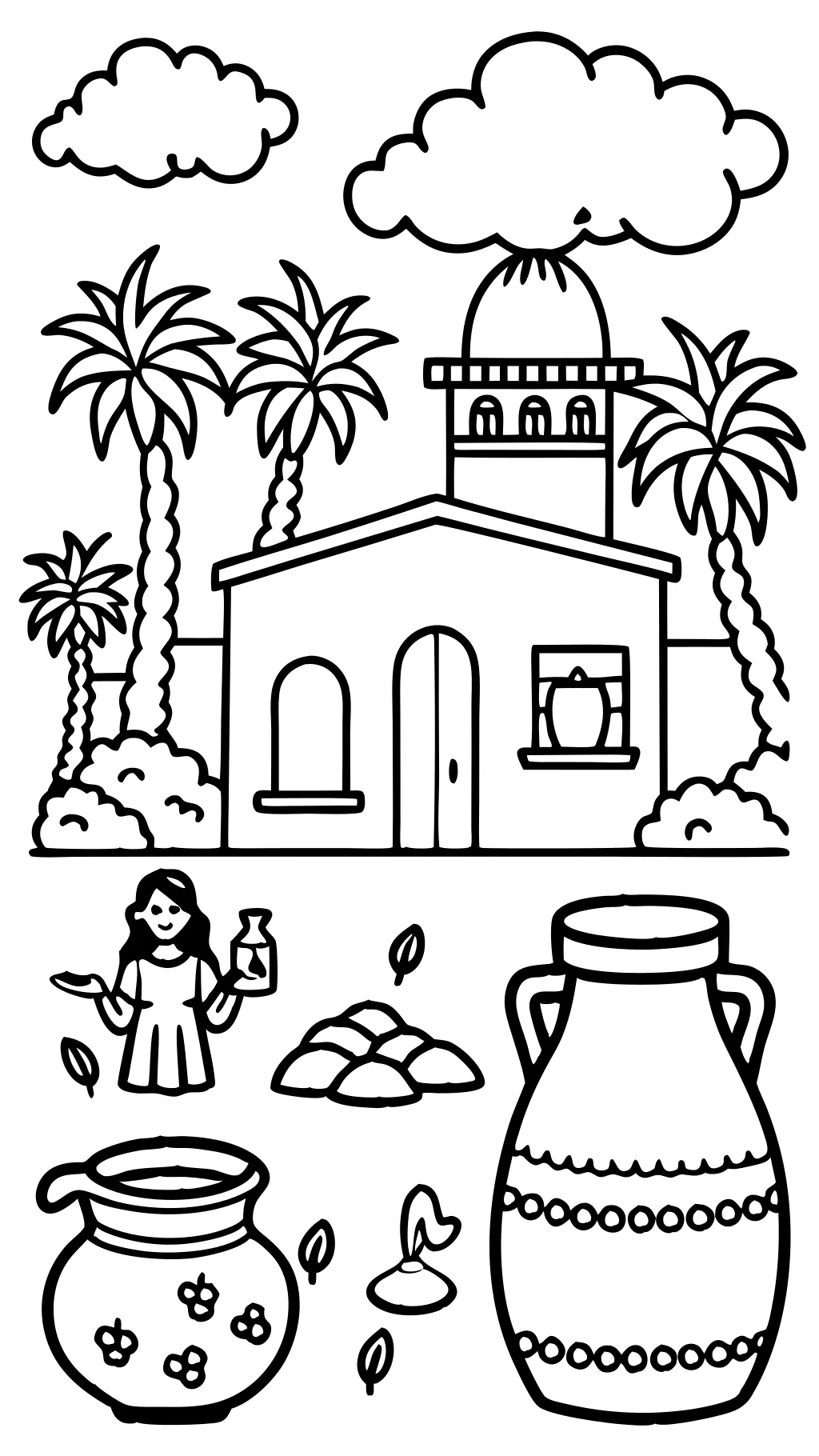 elijah widow coloring page